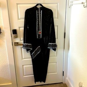 Black Velvet Vampire costume and necklace